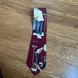 Norman Rockwell 100% Silk “Doctors Office” Neck Tie